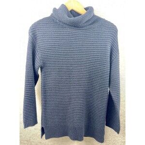 Prinstory Women’s Black Thick Loose Turtleneck Size Small